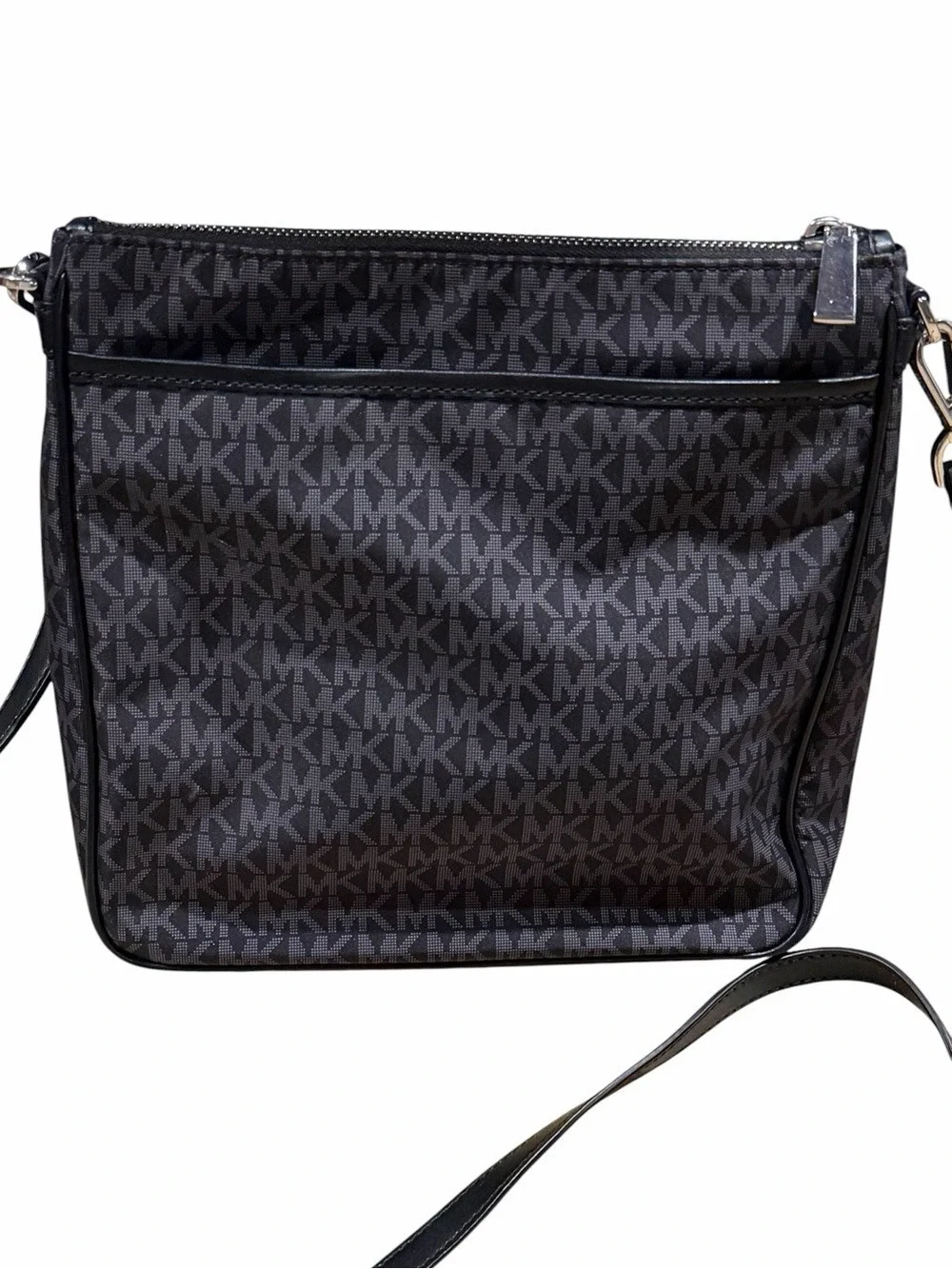 Michael Kors Jet Set Charm Crossbody Bag L Zip Card Case Wallet Set Black